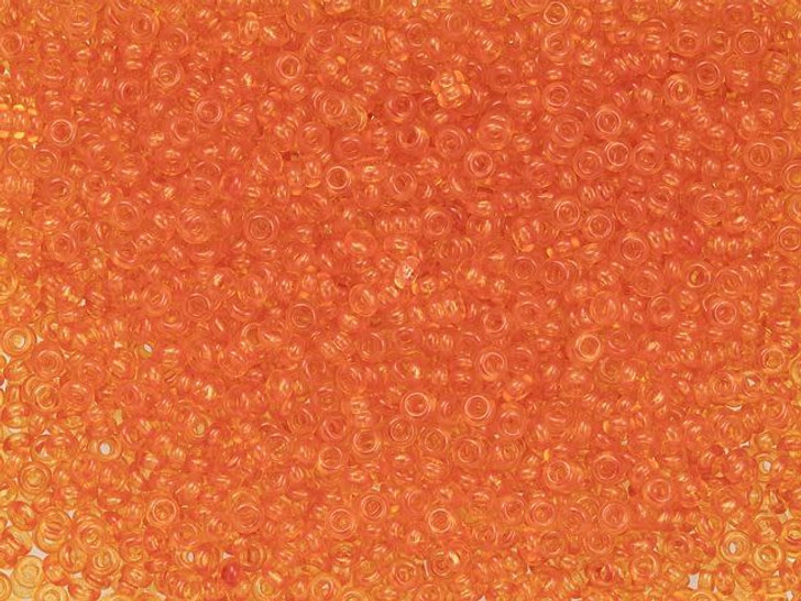 TOHO Demi Round Bead 11/0 Hybrid ColorTrends Transparent Flame 2.5-Inch Tube