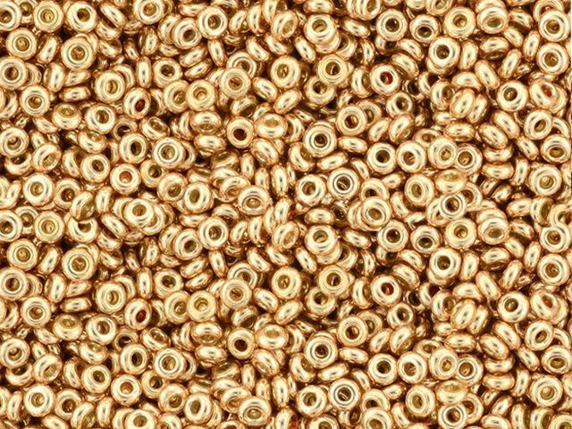 TOHO Demi Round Bead 11/0 PermaFinish Galvanized Rose Gold 2.5-Inch Tube