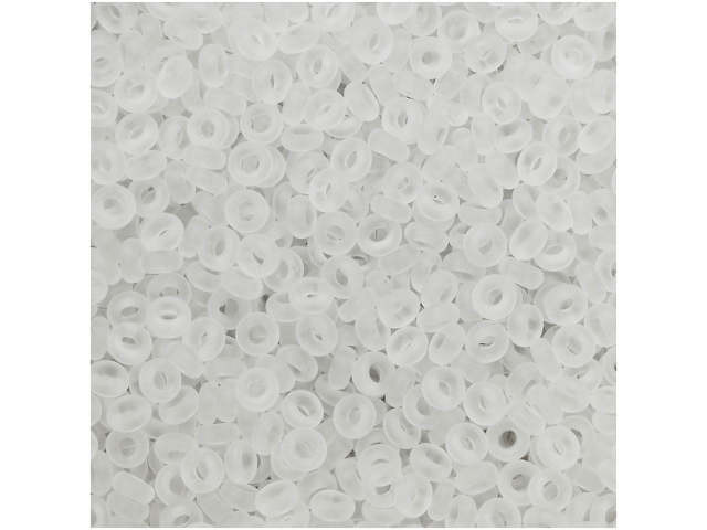 TOHO Demi Round Bead 11/0 Transparent-Frosted Crystal approx. 7.8g Tube