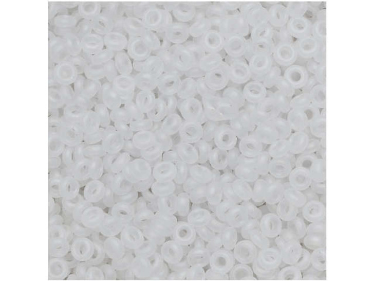 TOHO Demi Round Bead 11/0 Trans-Rainbow-Frosted Crystal approx. 7.8g Tube