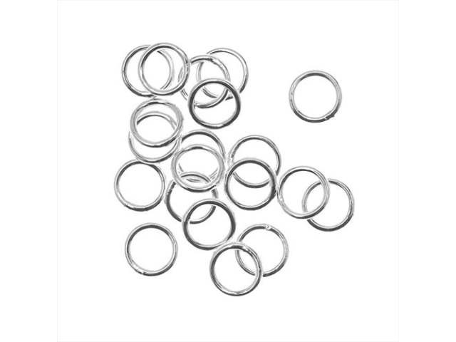 Silver-Filled 925/10 8mm Closed Jump Ring, 18 Gauge