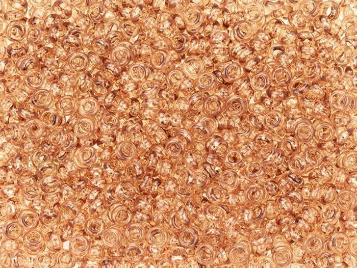 TOHO Demi Round Bead 8/0 Hybrid ColorTrends Transparent Iced Coffee 2.5-Inch Tube