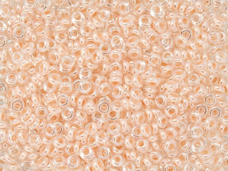 TOHO Demi Round Bead 8/0 Inside-Color Crystal/Blush-Lined 2.5-Inch Tube