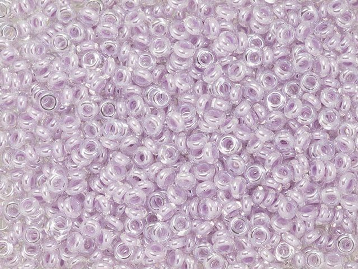 TOHO Demi Round Bead 8/0 Inside-Color Crystal/Light Grape-Lined 2.5-Inch Tube