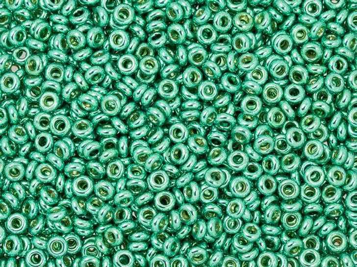 TOHO Demi Round Bead 8/0 PermaFinish Galvanized Green Tea 2.5-Inch Tube
