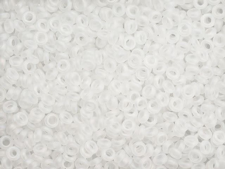 TOHO Demi Round Bead 8/0 Trans-Rainbow-Frosted Crystal approx. 7.4g Tube