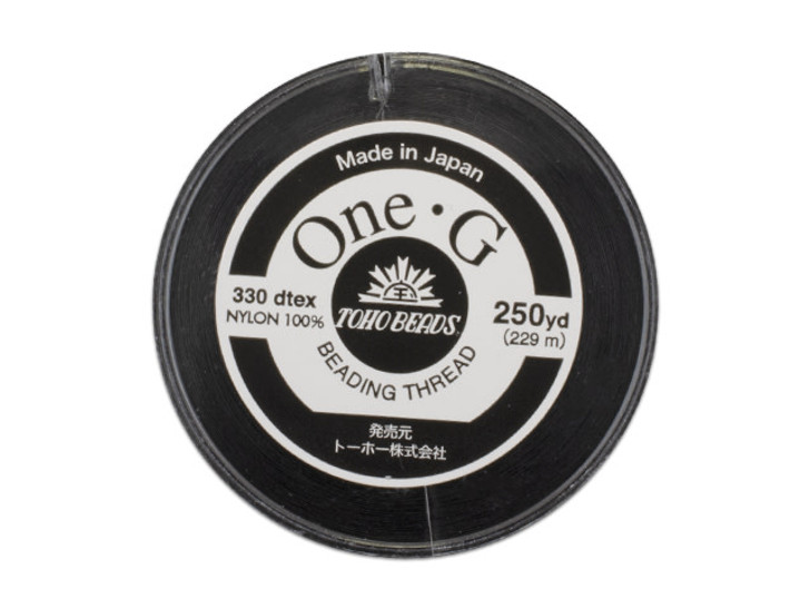 TOHO One-G Beading Thread Black 250-Yard Spool