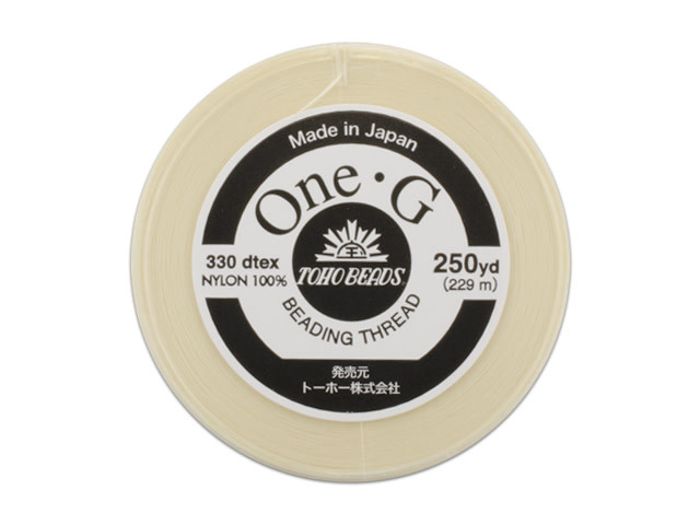 TOHO One-G Beading Thread Cream 250 Yard Spool