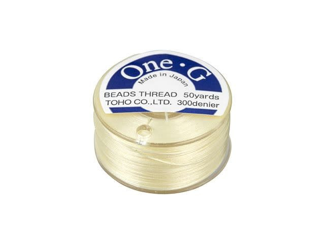 TOHO One-G Beading Thread Cream 50-Yard Spool
