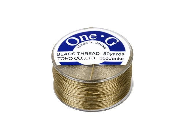 TOHO One-G Beading Thread Sand Ash 50 Yard Spool