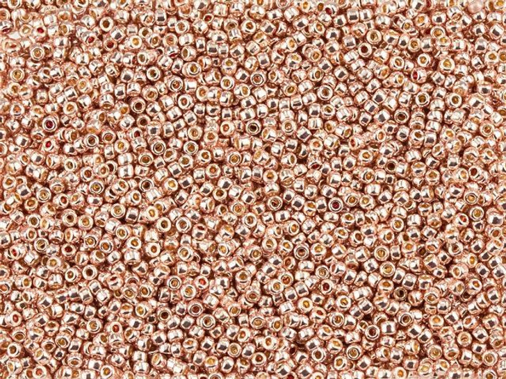 TOHO Round Bead 15/0 PermaFinish Galvanized Sweet Blush 2.5-Inch Tube