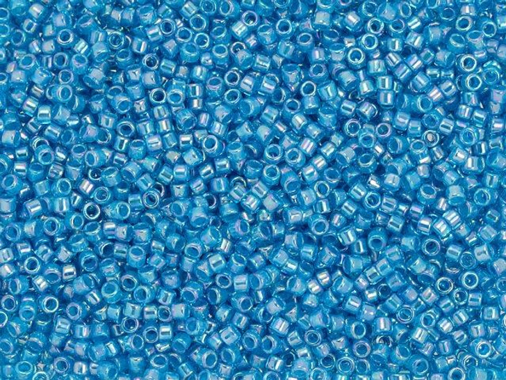 TOHO Treasure 11/0 Aqua-Lined Lt Capri Rainbow Seed Bead 2.5-Inch Tube