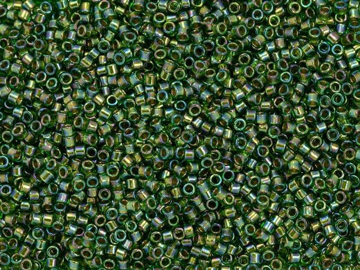 TOHO Treasure 11/0 Gold-Lined Peridot Rainbow Seed Bead 2.5-Inch Tube
