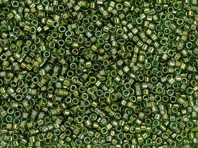 TOHO Treasure 11/0 Gold-Lined Peridot Seed Bead 2.5-Inch Tube