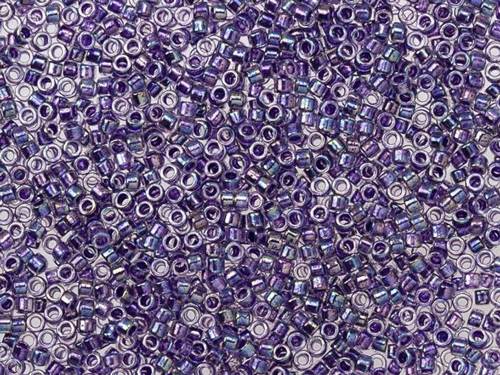 TOHO Treasure 11/0 Inside-Color Rainbow Crystal/Grape-Lined Seed Bead 2.5-Inch Tube