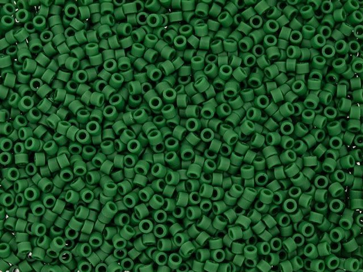 TOHO Treasure 11/0 Opaque Frosted Pine Green Seed Bead 2.5-Inch Tube