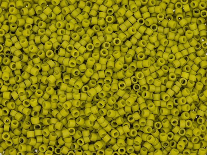 TOHO Treasure 11/0 Opaque Matte Khaki Gold Luster Seed Bead 2.5-Inch Tube