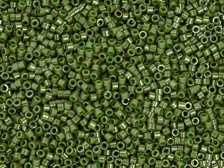 TOHO Treasure 11/0 Opaque Olive Luster Seed Bead 2.5-Inch Tube