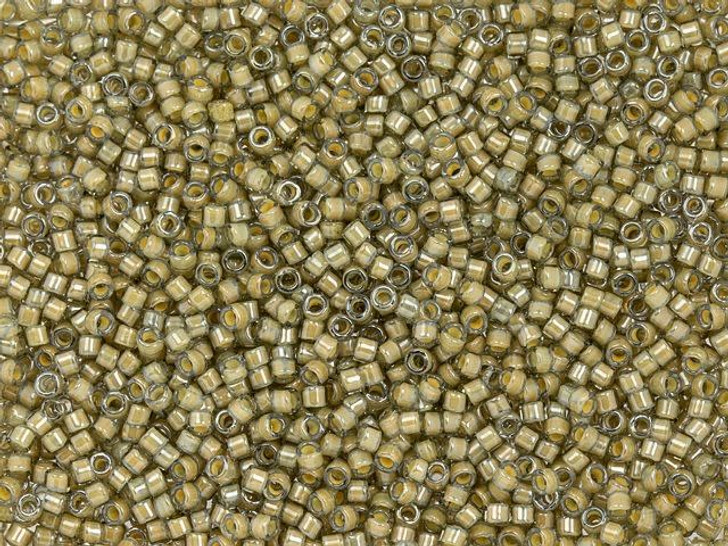 TOHO Treasure 11/0 Orange Creme-Lined Black Diamond Seed Bead 2.5-Inch Tube