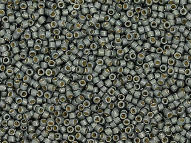 TOHO Treasure 11/0 PermaFinish Galvanized Matte Blue Slate Seed Bead 2.5-Inch Tube
