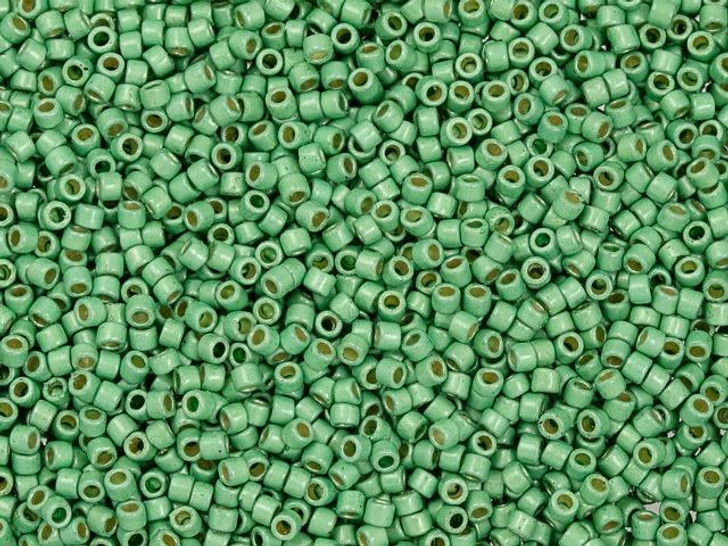 TOHO Treasure 11/0 PermaFinish Galvanized Matte Mint Green Seed Bead 2.5-Inch Tube