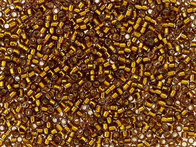 TOHO Treasure 11/0 Silver-Lined Smoky Topaz Seed Bead 2.5-Inch Tube