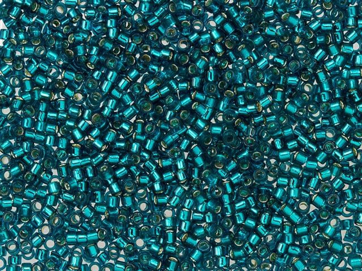 TOHO Treasure 11/0 Silver-Lined Teal Seed Bead 2.5-Inch Tube