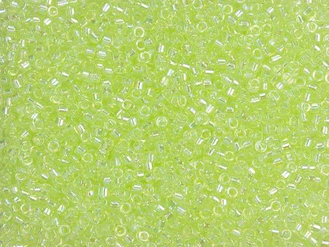 TOHO Treasure 11/0 Transparent Dyed Lemon Mist Rainbow Seed Bead 2.5-Inch Tube