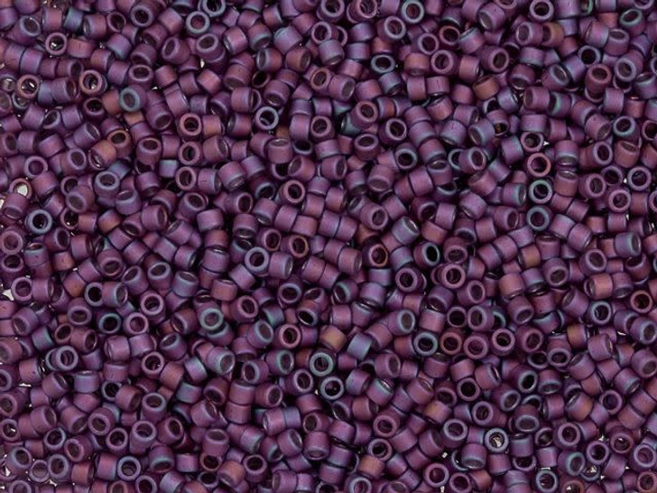 TOHO Treasure 11/0 Transparent Frosted Blackberry Gold Luster Seed Bead 2.5-Inch Tube