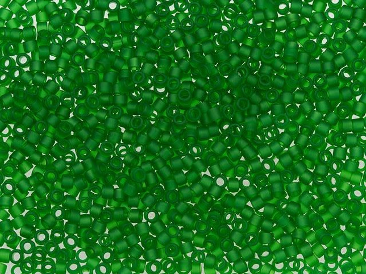 TOHO Treasure 11/0 Transparent Frosted Grass Green Seed Bead 2.5-Inch Tube