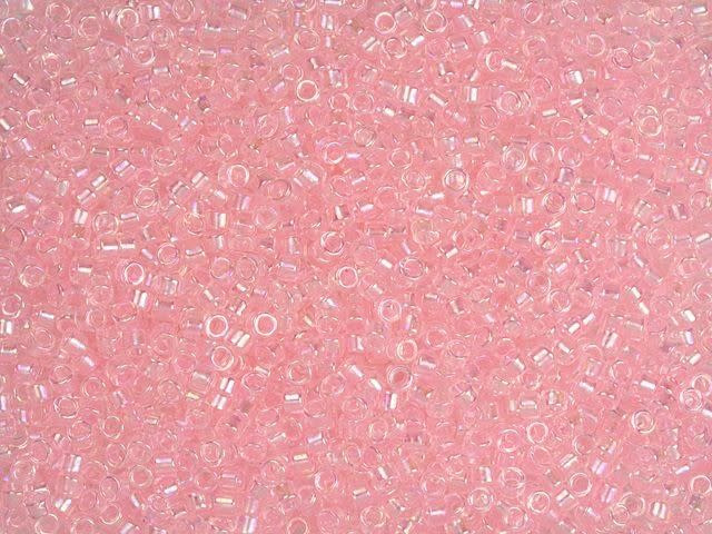 TOHO Treasure 11/0 Transparent Lt Rosaline Rainbow Seed Bead 2.5-Inch Tube