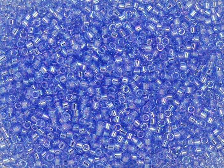 TOHO Treasure 11/0 Transparent Lt Sapphire Rainbow Seed Bead 2.5-Inch Tube