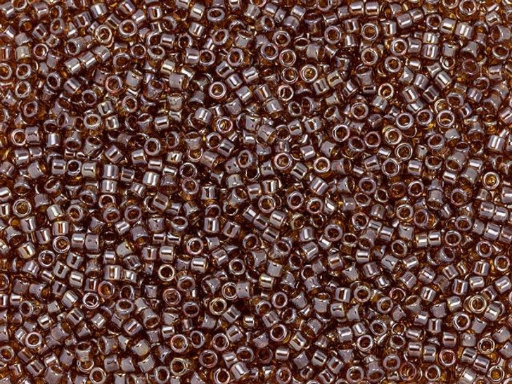 TOHO Treasure 11/0 Transparent Smoky Topaz Luster Seed Bead 2.5-Inch Tube