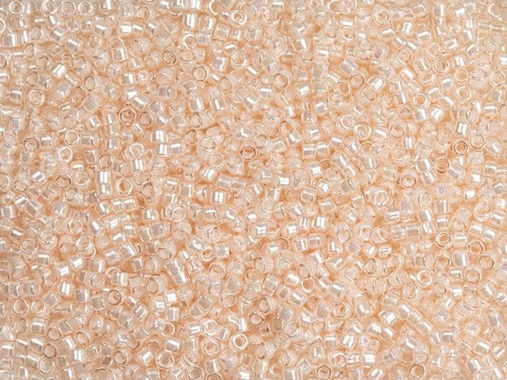 TOHO Treasure 11/0 White-Lined Luster Lt Rosaline Seed Bead 2.5-Inch Tube
