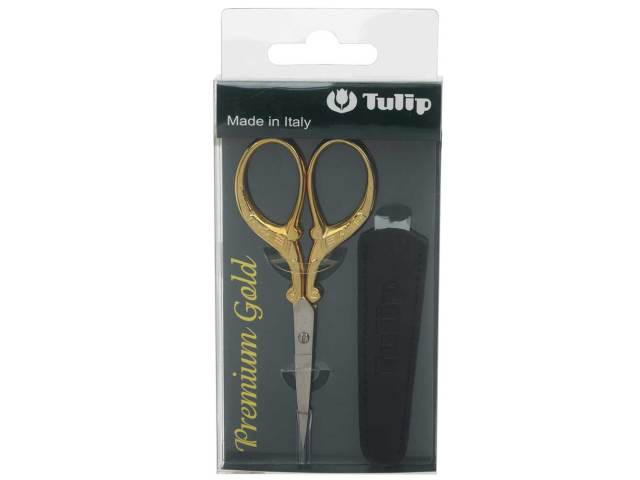 Tulip High-Quality Premium Gold Scissors with Sheath