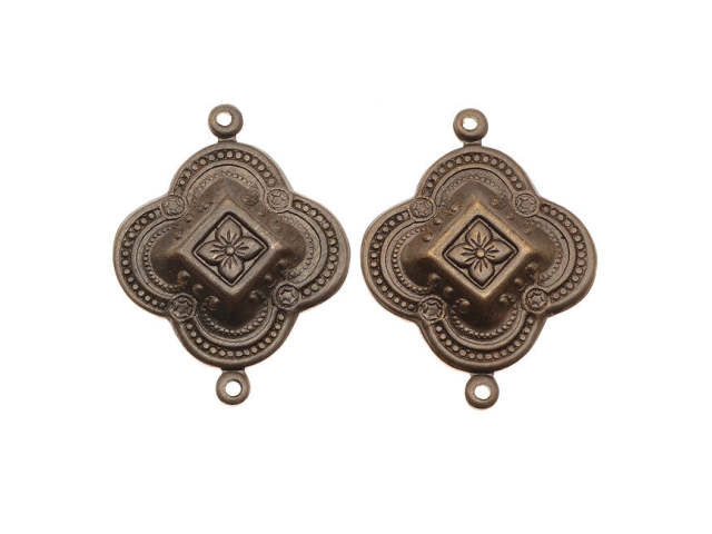 Vintaj Natural Brass 23 x 30mm Bangalore Link