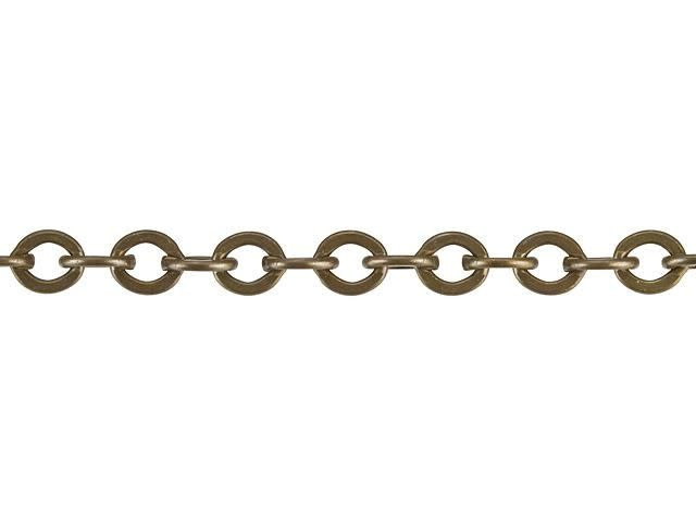 Vintaj Natural Brass 3.5mm Cable Chain by the Foot