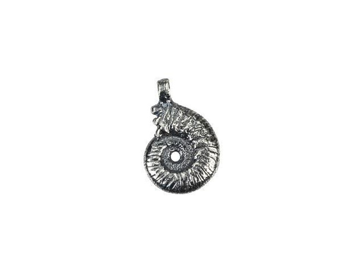 Anna Bronze Antique Silver Nautilus Shell Charm Anna Bronze Antique Silver Nautilus Shell Charm