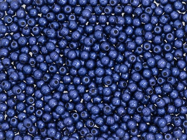 Czech Glass ColorTrends Saturated Metallic Super Violet Half-Drilled 2mm Round Glass Finial Bead 2.5-Inch Tube by Starman