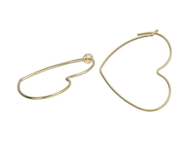 Gold-Filled 23 x 25mm Heart Shape Beading Hoop (1 Pair)