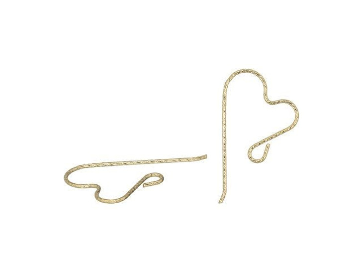 Gold-Filled Sparkle Heart Earwire (1 Pair)