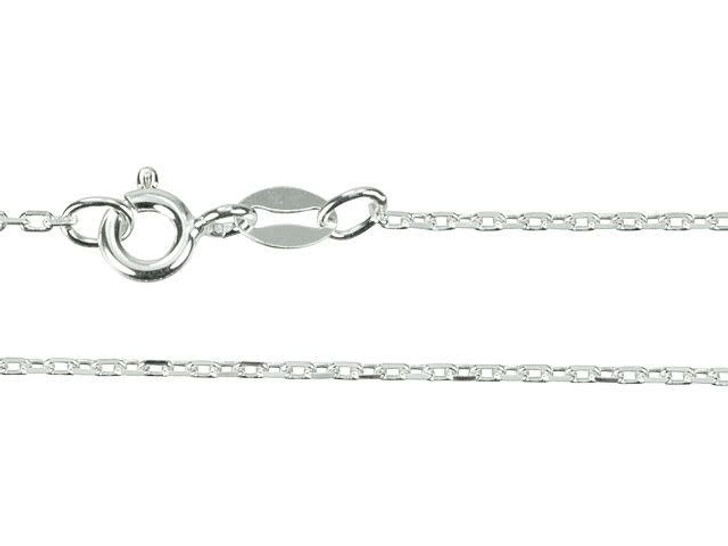 Clearance - Was $7.19 - Silver-Plated 16-Inch 035 Diamond Cut Cable Chain Necklace