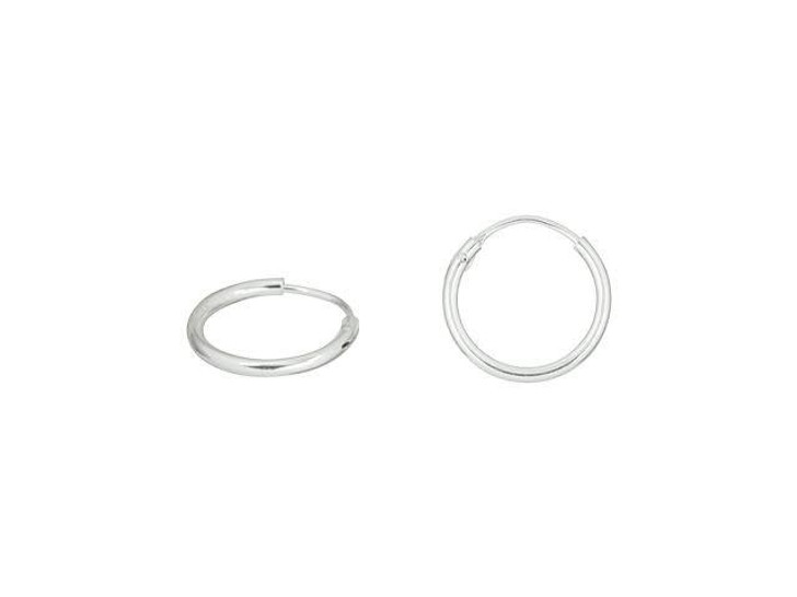 Sterling Silver 12mm Endless Hoop (1 Pair)