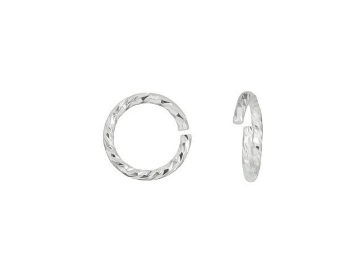Sterling Silver 20 Gauge 5mm Sparkle Open Jump Ring