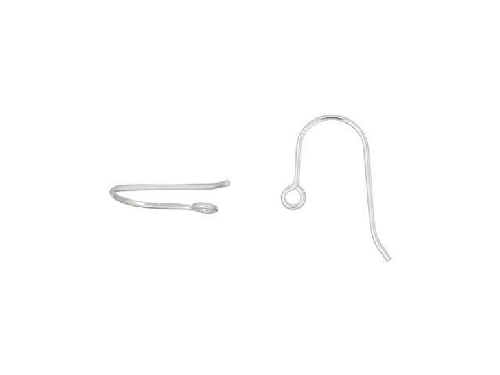 Sterling Silver 20 Gauge Wide French Ear Wire (1 Pair)