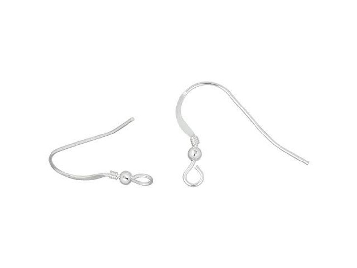 Wholesale 925 Sterling Silver Flat Coil Earwire 