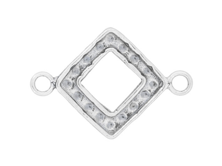 Sterling Silver Diamond Frame Link