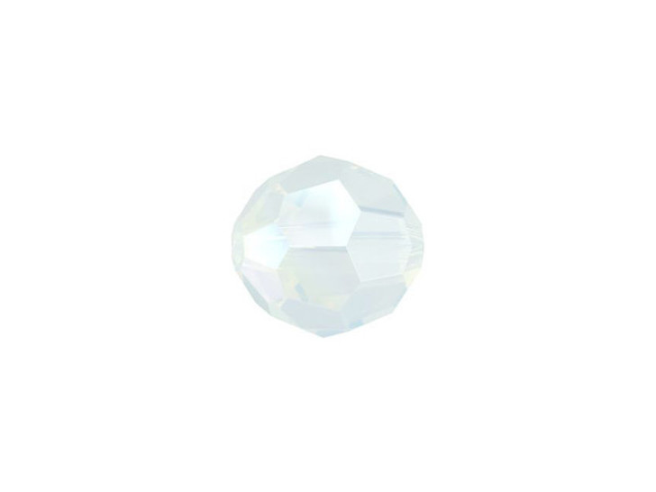 PRESTIGE Crystal Components 5000 8mm Faceted Round White Opal Shimmer