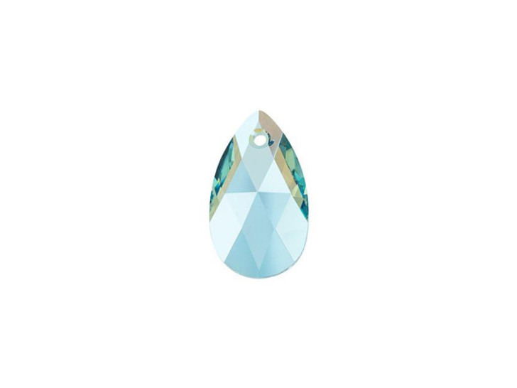 PRESTIGE Crystal Components 6106 16mm Pear-Shaped Pendant Aqua Shimmer PRESTIGE Crystal Components 6106 16mm Pear-Shaped Pendant Aqua Shimmer