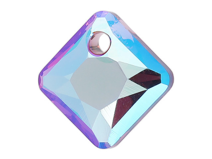 PRESTIGE Crystal Components 6431 9mm Princess Cut Pendant Amethyst Shimmer